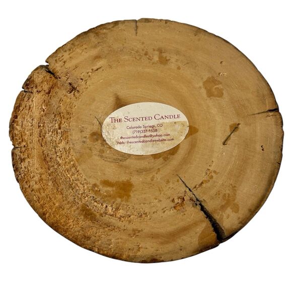 Rustic Wood Candle Holder Motorcycle Carving Biker Decor Handmade - Picture 8 of 10